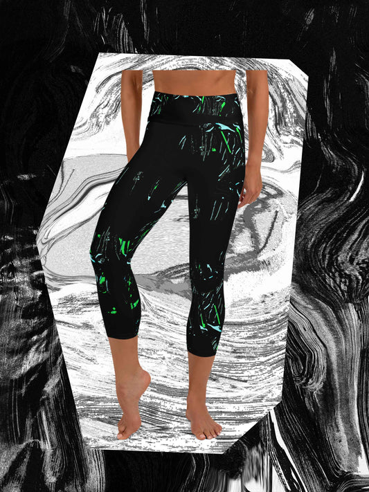 BLACK RISING Yoga Capri Leggings