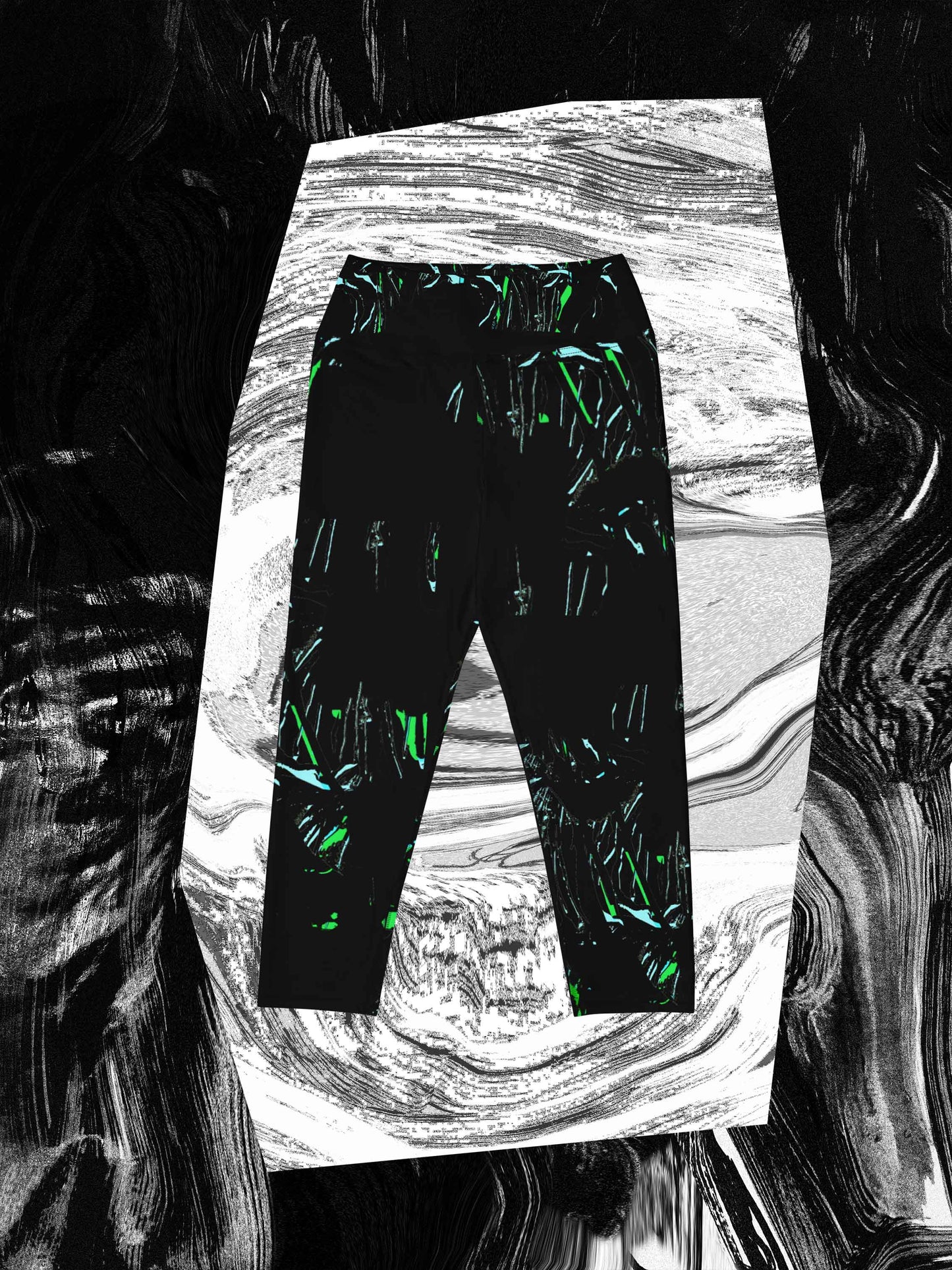 BLACK RISING Yoga Capri Leggings